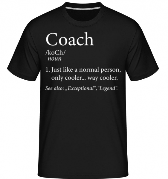 Coach Definition 2 - Shirtinator Männer T-Shirt - Schwarz - Vorne
