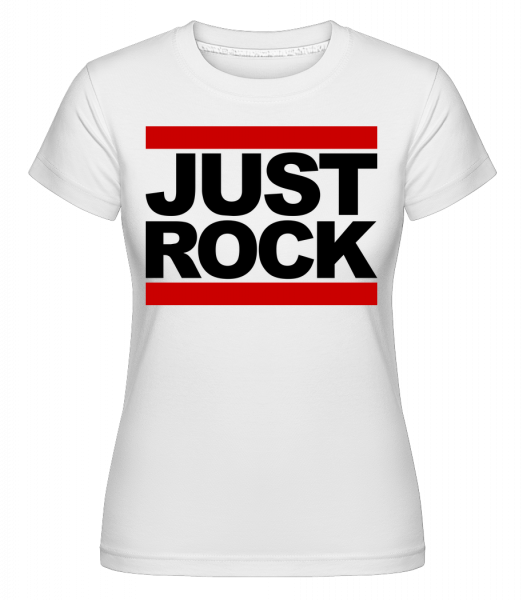 Just Rock Logo -  T-shirt Shirtinator femme - Blanc - Devant