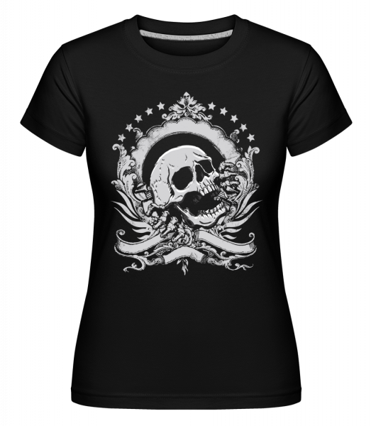 Crâne Logo -  T-shirt Shirtinator femme - Noir - Devant
