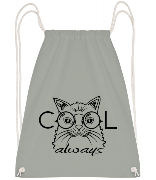 Cool Cat Always - Sac à dos Drawstring - Anthracite - Devant