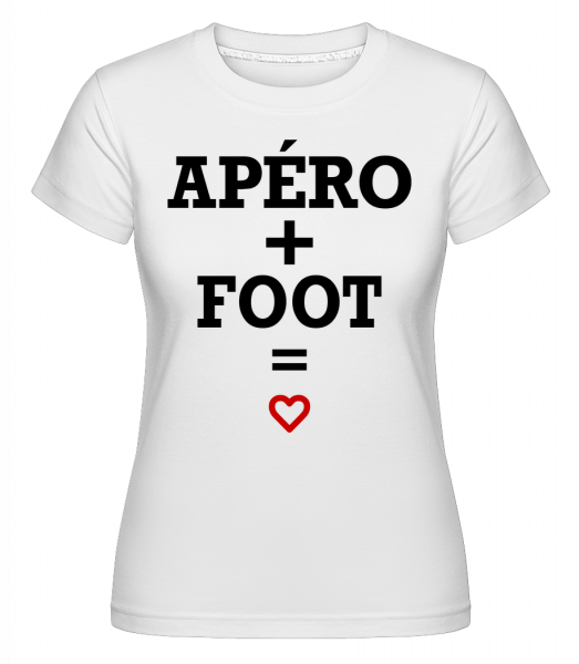 Apéro + Foot -  T-shirt Shirtinator femme - Blanc - Devant