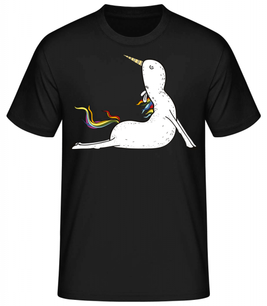 Yoga Licorne En Prière - T-shirt standard homme - Noir - Devant