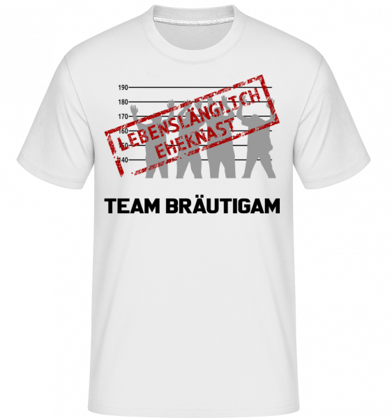 Häftling Team Bräutigam - Shirtinator Männer T-Shirt - Weiß - Vorn