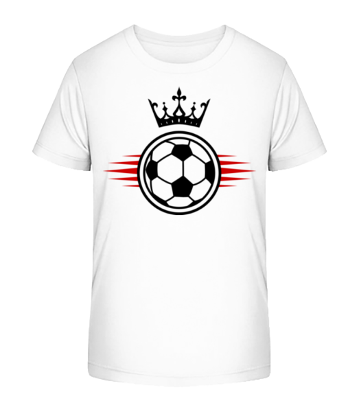 Football Crown - Kinder Bio T-Shirt Stanley Stella - Weiß - Vorne
