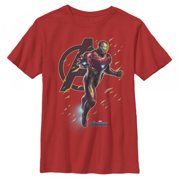 Marvel - Avengers Endgame - Iron Man Suit Flies - Enfant T-shirt - Rouge - Devant