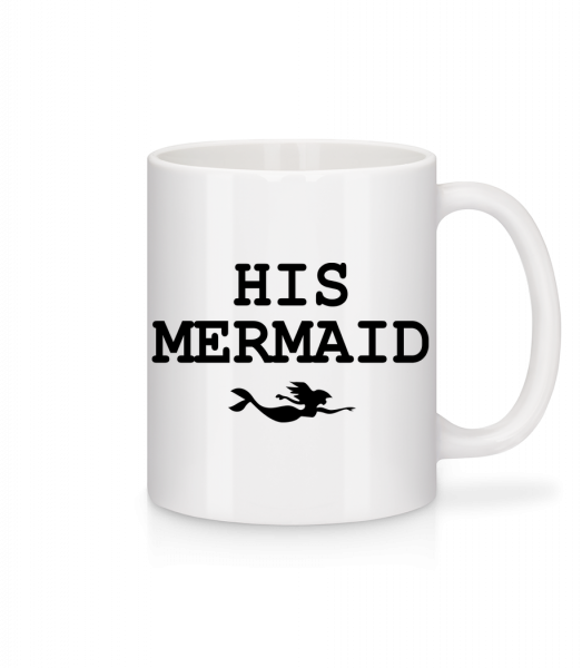 His Mermaid - Mug en céramique blanc - Blanc - Devant