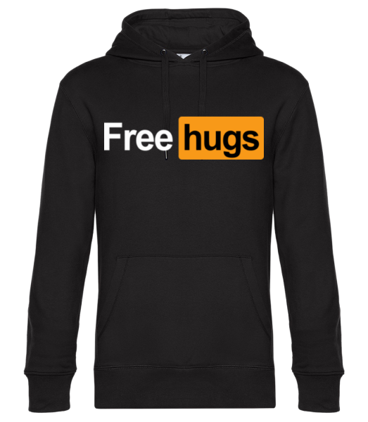 Free Hugs - Unisex Premium Hoodie - Schwarz - Vorne