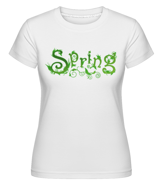 Spring Lettering - Shirtinator Frauen T-Shirt - Weiß - Vorne