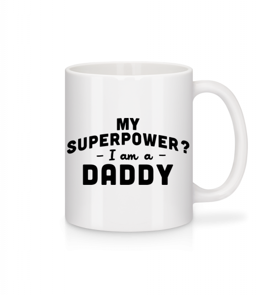 Superpower Daddy - Tasse - Weiß - Vorn