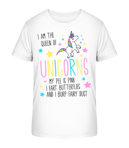 I'm The Queen Of Unicorns - T-shirt bio Enfant Stanley Stella - Blanc - Devant