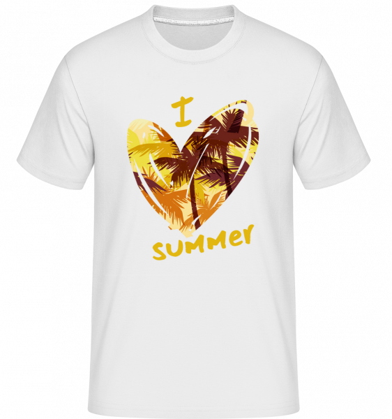 I Love Summer Heart -  T-Shirt Shirtinator homme - Blanc - Devant
