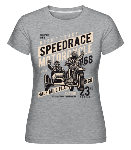Speedrace - Shirtinator Frauen T-Shirt - Grau meliert - Vorne