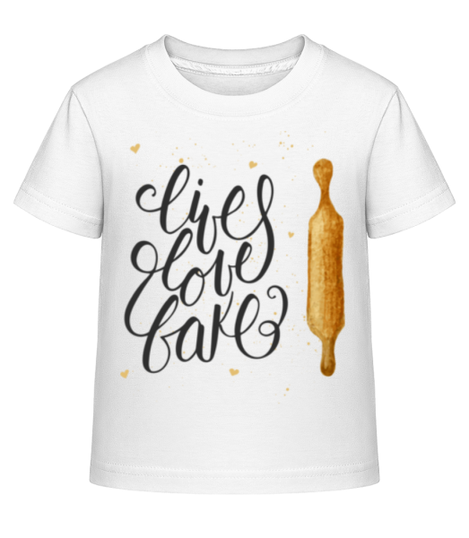 Live Love Bake - T-shirt shirtinator Enfant - Blanc - Devant