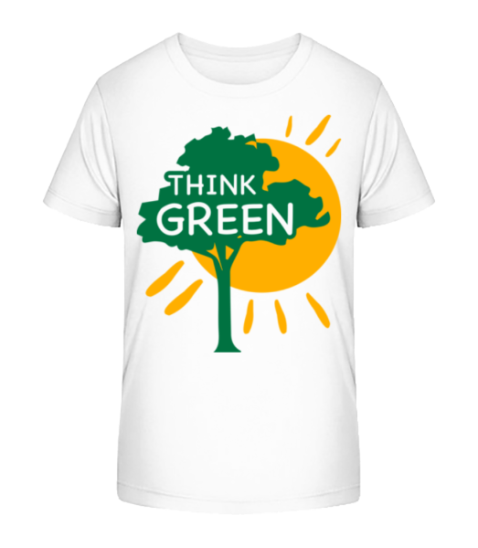 Think Green - T-shirt bio Enfant Stanley Stella - Blanc - Devant