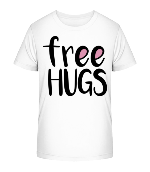 Free Hugs - Kinder Bio T-Shirt Stanley Stella - Weiß - Vorne