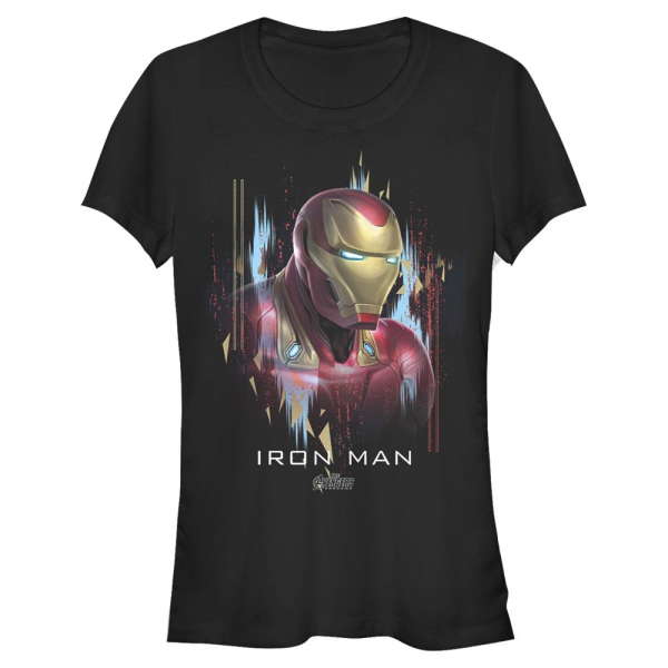 Marvel - Avengers Endgame - Iron Man Ironman Portrait - Frauen T-Shirt - Schwarz - Vorne