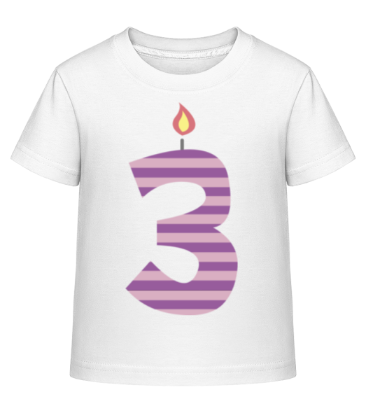 Geburtstagskerze - Kinder Shirtinator T-Shirt - Weiß - Vorne