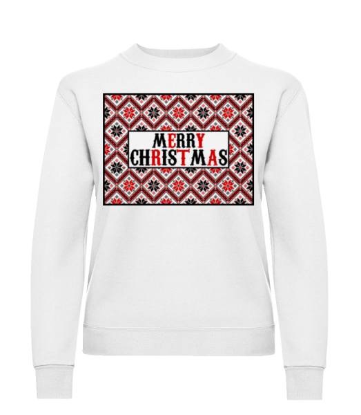 Ugly Merry Christmas - Sweatshirt Femme - Blanc - Devant