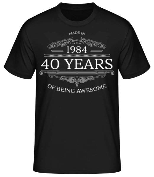 Made In 1984 - Männer Basic T-Shirt - Schwarz - Vorne