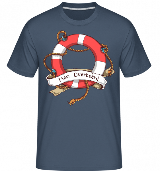 Man Overboard - Shirtinator Männer T-Shirt - Denim - Vorn