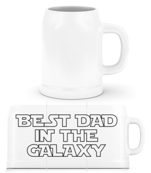 Bester Vater der Galaxy - Bierkrug - Weiß - Vorne