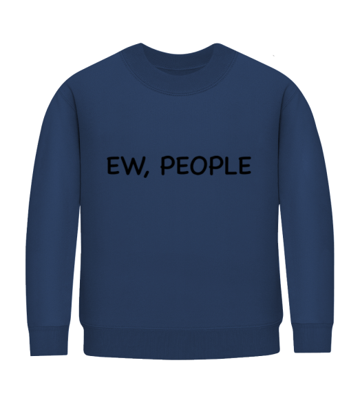 I Don't Like People - Sweatshirt Enfant - Bleu marine - Devant