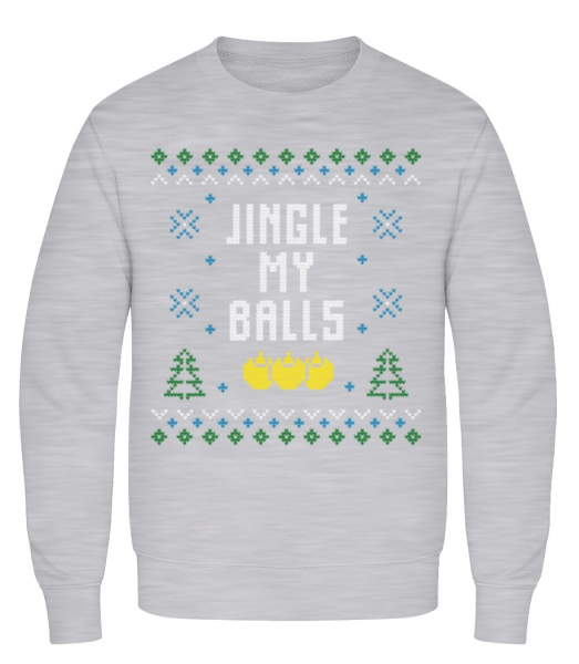 Jingle My Balls - Männer Pullover - Grau meliert - Vorne