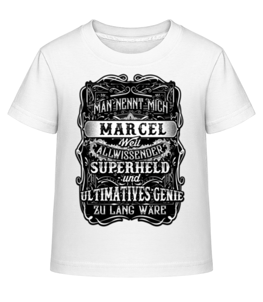 Man Nennt Mich Marcel - Kinder Shirtinator T-Shirt - Weiß - Vorne
