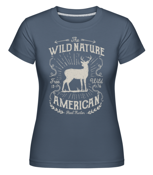 Wild Nature - Shirtinator Frauen T-Shirt - Denim - Vorne