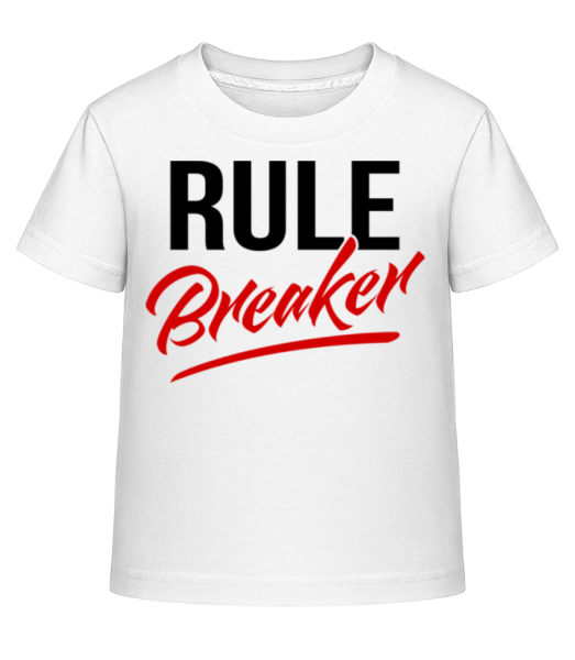 Rule Breaker - Kinder Shirtinator T-Shirt - Weiß - Vorne