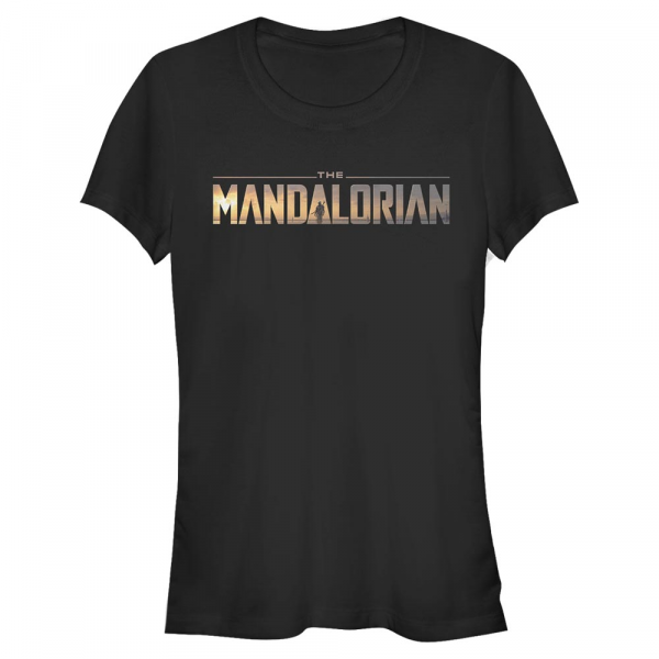 Star Wars - The Mandalorian - Logo Mandalorian - Femme T-shirt - Noir - Devant
