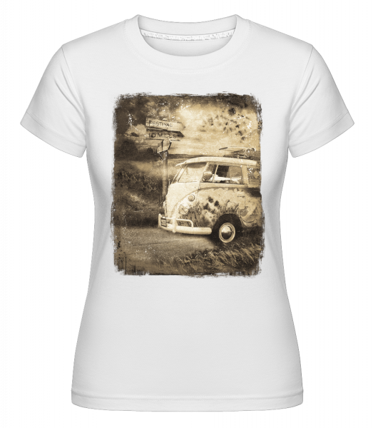 Festival Bus -  T-shirt Shirtinator femme - Blanc - Devant