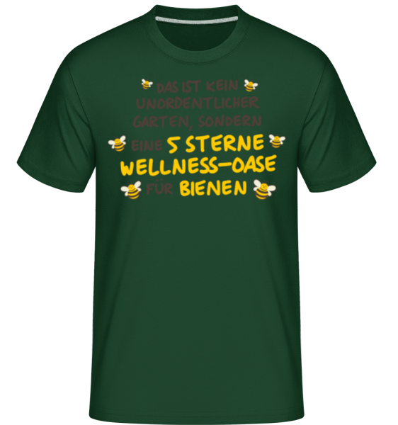 5 Sterne Wellness Oase Fuer Bienen - Shirtinator Männer T-Shirt - Flaschengrün - Vorne