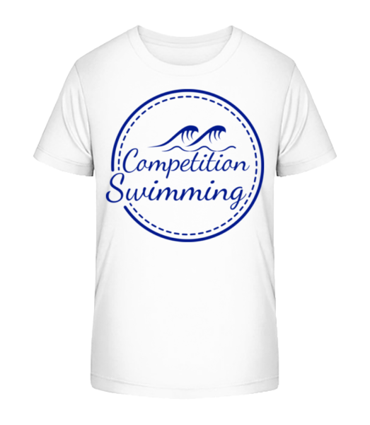Competition Swimming - Kinder Bio T-Shirt Stanley Stella - Weiß - Vorne