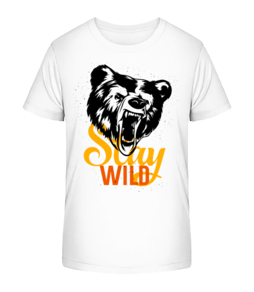 Stay Wild - T-shirt bio Enfant Stanley Stella - Blanc - Devant