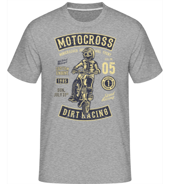 Moto Cross -  T-Shirt Shirtinator homme - Gris chiné - Devant