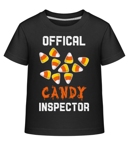 Official Candy Inspector - T-shirt shirtinator Enfant - Noir - Devant