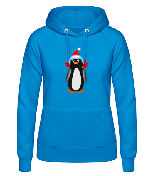 Pinguin An Weihnachten 1 - Frauen Hoodie - Hellblau - Vorne