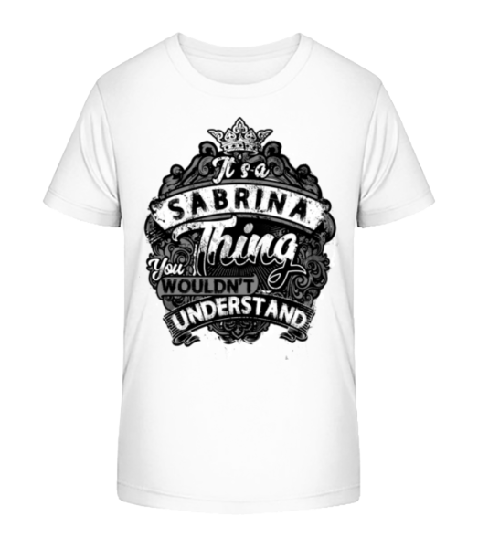 It's A Sabrina Thing - T-shirt bio Enfant Stanley Stella - Blanc - Devant