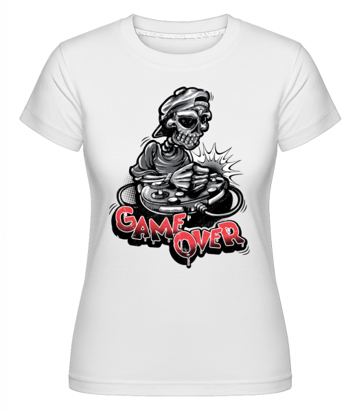 Game Over Skeleton - Shirtinator Frauen T-Shirt - Weiß - Vorn
