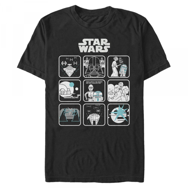 Star Wars - Eine neue Hoffnung - Skupina Episode Four Story - Männer T-Shirt - Schwarz - Vorne