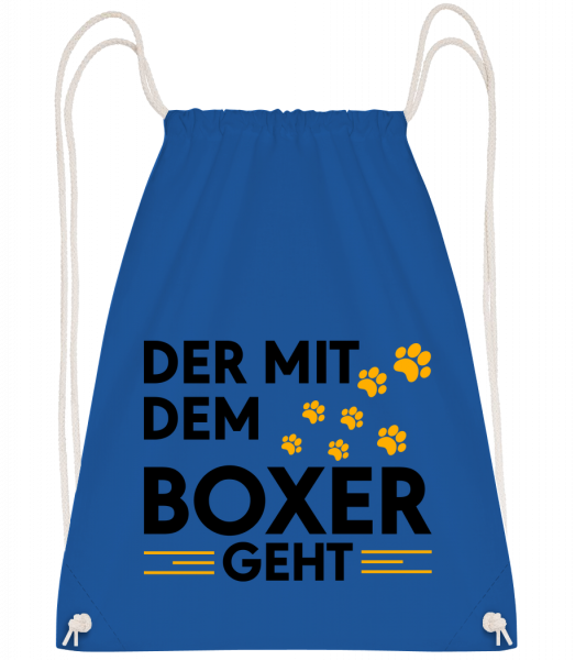 Herrchen Vom Boxer - Turnbeutel - Royalblau - Vorn