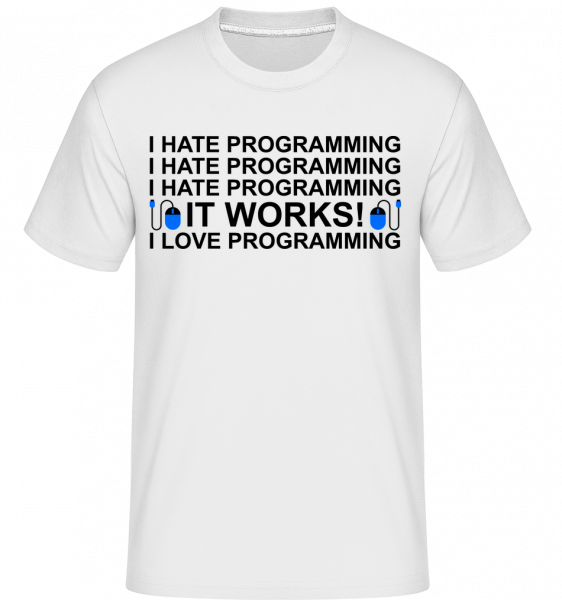 I Love Programming - Shirtinator Männer T-Shirt - Weiß - Vorn