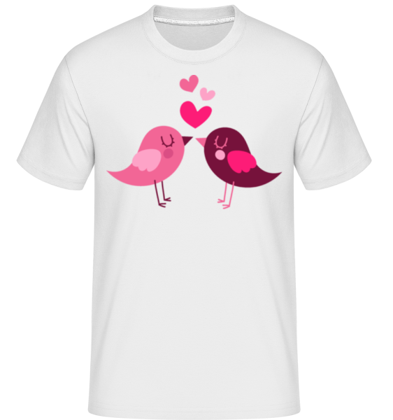 Birds Love - Shirtinator Männer T-Shirt - Weiß - Vorne