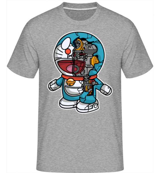 Doraemon - Shirtinator Männer T-Shirt - Grau meliert - Vorne