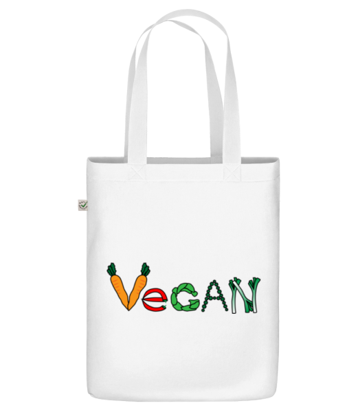 Vegan Comic - Bio Tasche - Weiß - Vorne