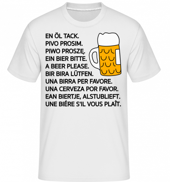 Beer Please - Shirtinator Männer T-Shirt - Weiß - Vorn