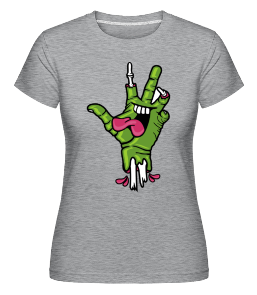 Hand Mouth -  T-shirt Shirtinator femme - Gris chiné - Devant