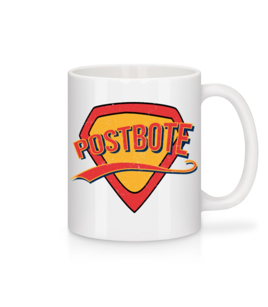 Superheld Postbote - Tasse - Weiß - Vorne