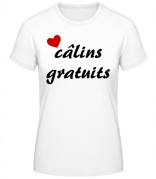 Câlins Gratuits - T-shirt standard femme - Blanc - Devant